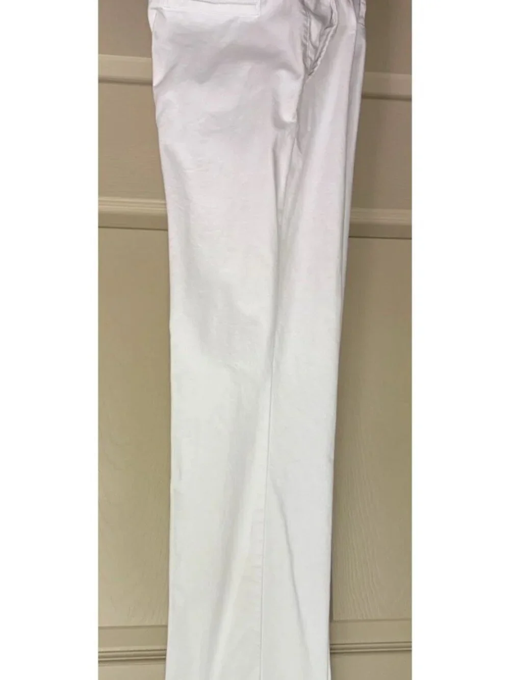 Tommy Hilfiger Women's Pants White Sz 12 Flat Front Chino Cotton 28" Inseam - Picture 3 of 11